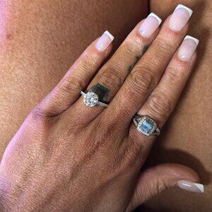 14k White Gold 1.5 carat Lab Grown Engagement Ring